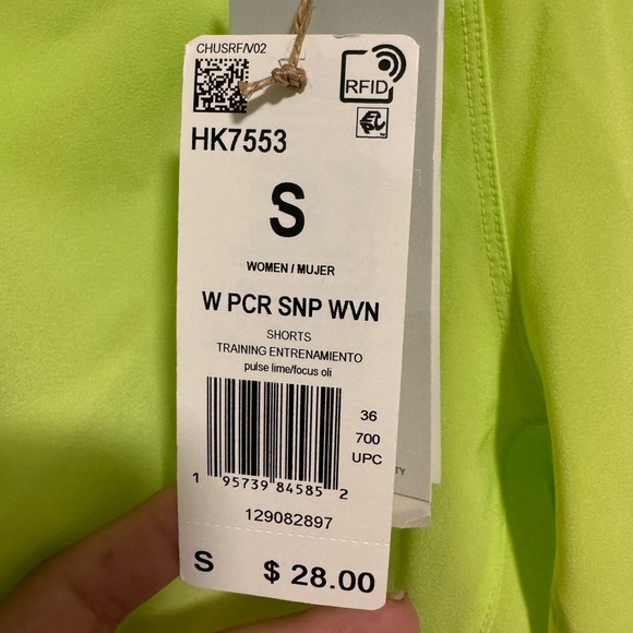 NWT ADIDAS PULSE LIME PACER SNAP RUNNING TRAINING GYM SHORTS WOMENS SZ SMALL - Picture 9 of 13